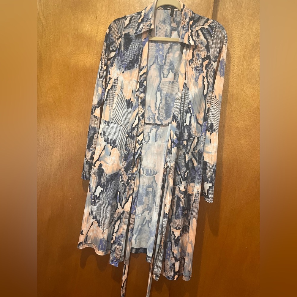 Abstract Patterned Long Sleeve Dress